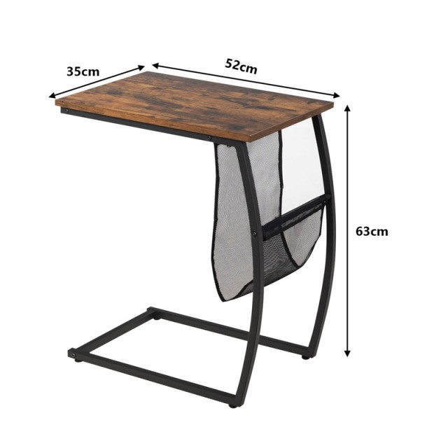 Βοηθητικό Μεταλλικό Τραπεζάκι 52 x 35 x 63 cm Costway HW65711
