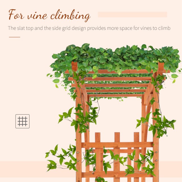Πέργκολα Outsunny Wooden Garden Arch και Espalier για αναρριχητικά φυτά 845-457