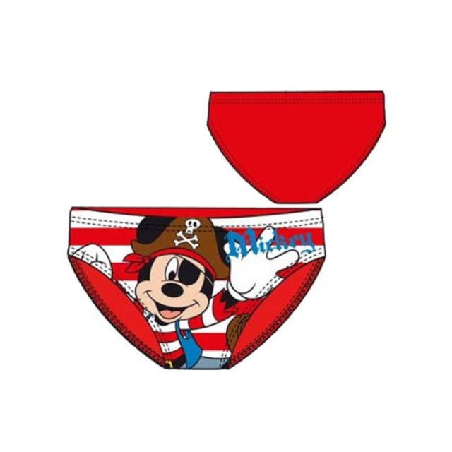 Βρεφικό Μαγιό Slip Χρώματος Κόκκινο Mickey Disney EP0202 EP0202-Red