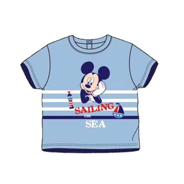 Βρεφικό T-shirt Χρώματος Μπλε Mickey Disney AQE0277 AQE0277-Blue