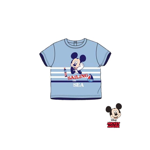 Βρεφικό T-shirt Χρώματος Μπλε Mickey Disney AQE0277 AQE0277-Blue
