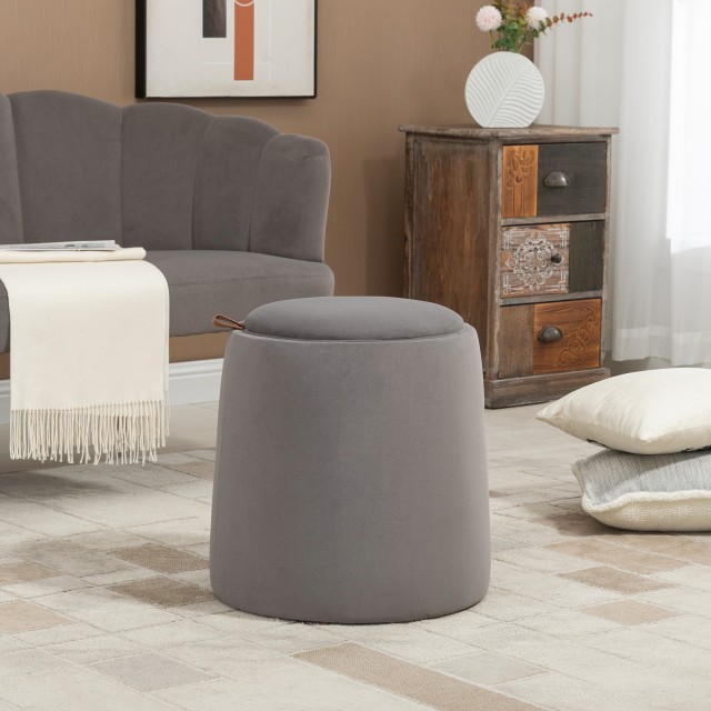HOMCOM 2 σε 1 Velvet Storage Ottoman Convertible σε Τραπεζάκι Σαλον...