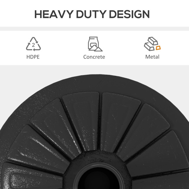 Outsunny στρογγυλή βάση ομπρέλας Ø43cm 13kg σε τσιμέντο για κοντάρι...
