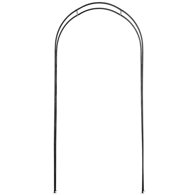Outsunny Metal Rose Arch and Climbing Plant Support, 114x30x230cm, Μαύρο 844-281