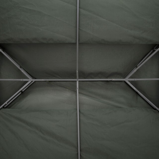 Outsunny 4x3m 2-Tier Polyester Gazebo κάλυμμα με ιμάντες και 10 οπές αποστράγγισης, σκούρο γκρι 84C-102CG