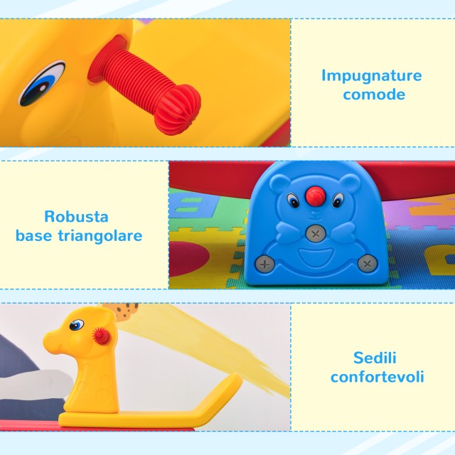 HOMCOM Pivot Swing με αντιολισθητικές λαβές για παιδιά ηλικίας 1-4 ...