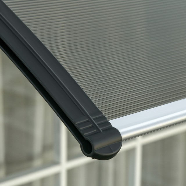 Outsunny Outdoor Shelter για Παράθυρα και Πόρτες, από Πολυκαρβονικό και Αλουμίνιο, 300x100x26cm - Καφέ B70-058V03