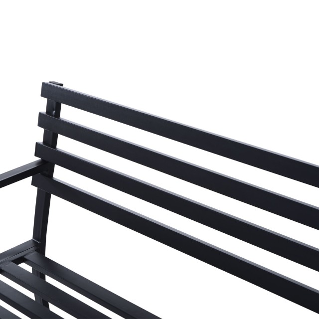 Πάγκος Κήπου Outsunny σε Μαύρο Μεταλλικό 127 x 62 x 82 εκ 84B-010