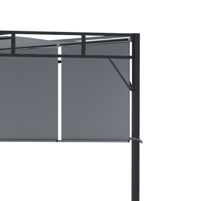 Outsunny Pergola Gazebo 3x3m σε ατσάλι με συρόμενη οροφή και 8 μανταλάκια που περιλαμβάνονται 84C-330CG