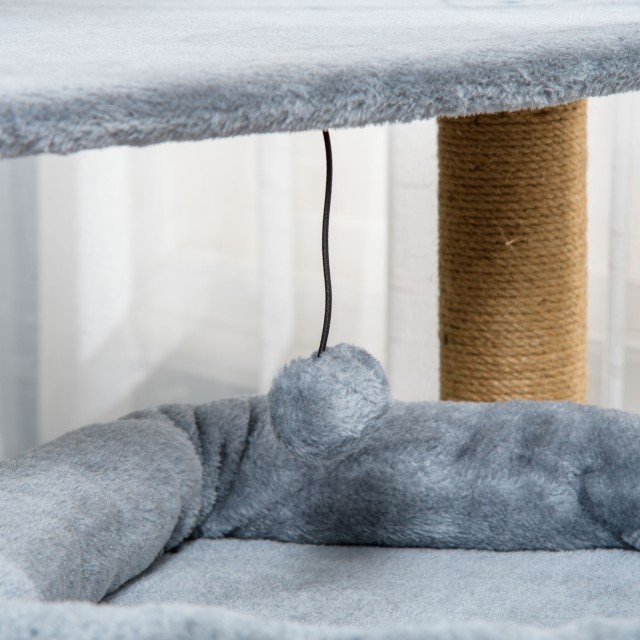 PawHut Cat Scratching Post Tree με κοντάρια από σχοινί γιούτας, σπι...