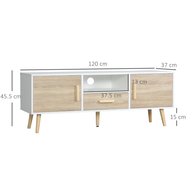 Ξύλινο  Έπιπλο Τηλεόρασης 120 x 37 x 45.5 cm HOMCOM 839-139AK