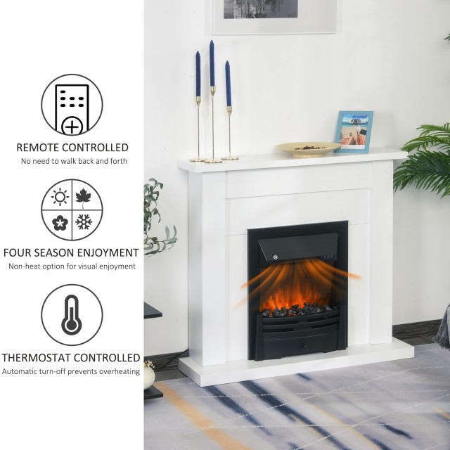 Homcom Electric Fireplace 1000 / 2000W Flame Effect με LED 5 Επιπέδ...