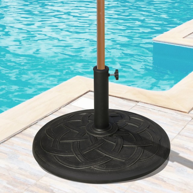 Outsunny Βάση Ομπρέλας Ρητίνης 19kg με Διακοσμητικά και Ζεύκτη, Αντισκωριακή, Φ54,5cm, Μπρονζέ 01-0413