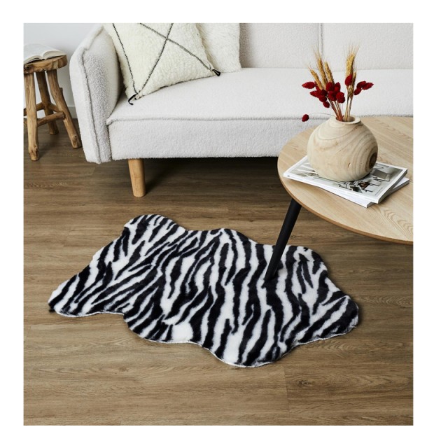 Χαλάκι Animal Art 60 x 90 cm Black/White Home Deco Factory TX0085 TX0085-Black-White