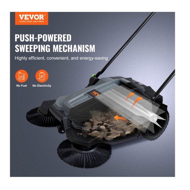 Χειροκίνητο Σάρωθρο με Κάδο 18.9 Lt VEVOR BXSQSC55JL26E5I64V0