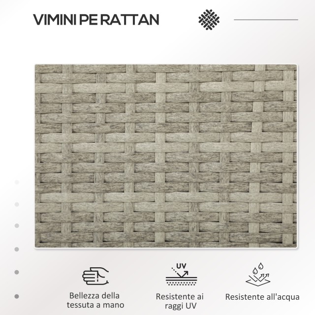 Διθέσιος Καναπές Εξωτερικού Χώρου με Τραπεζάκι Σαλονιού, από ατσάλι...