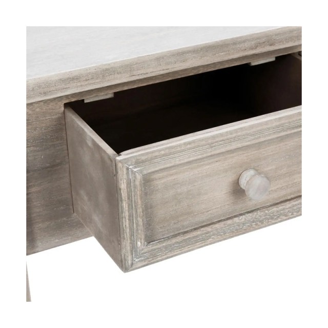 Ξύλινη Κονσόλα με 2 Συρτάρια 80 x 30 x 76 cm Χρώματος Καφέ Ανοιχτό Atmosphera 102216C