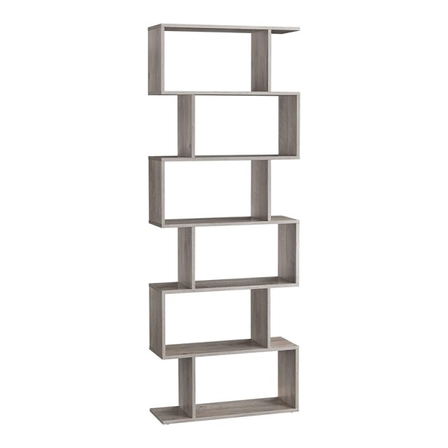 Ξύλινη Βιβλιοθήκη με 6 Ράφια 70 x 24 x 190.5 cm Χρώματος Γκρι VASAGLE LBC061M01