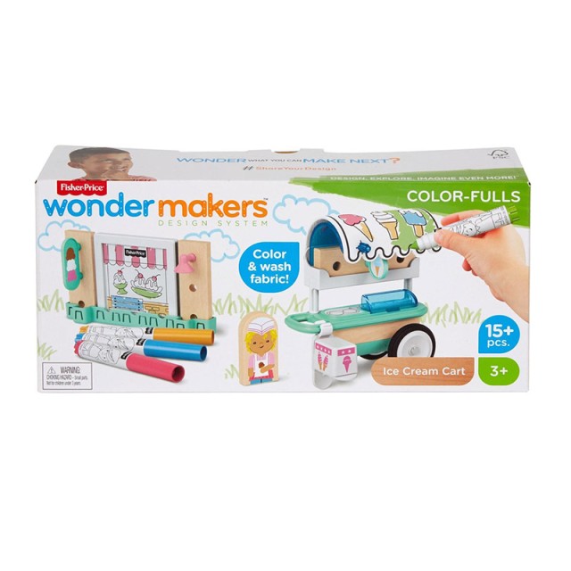 Ξύλινη Κατασκευή Καροτσάκι Παγωτού 15 τμχ Fisher Price Wonder Maker...