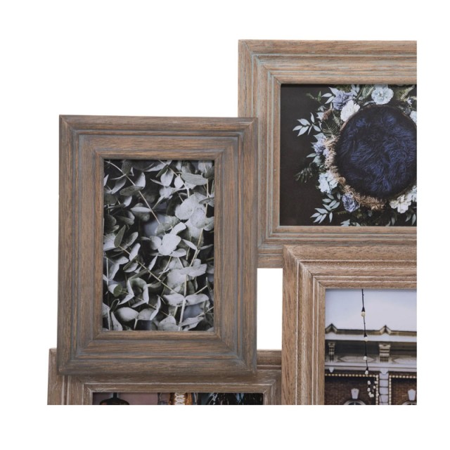 Ξύλινη Κορνίζα 6 Θέσεων 57 x 3 x 42 cm Atmosphera 185848