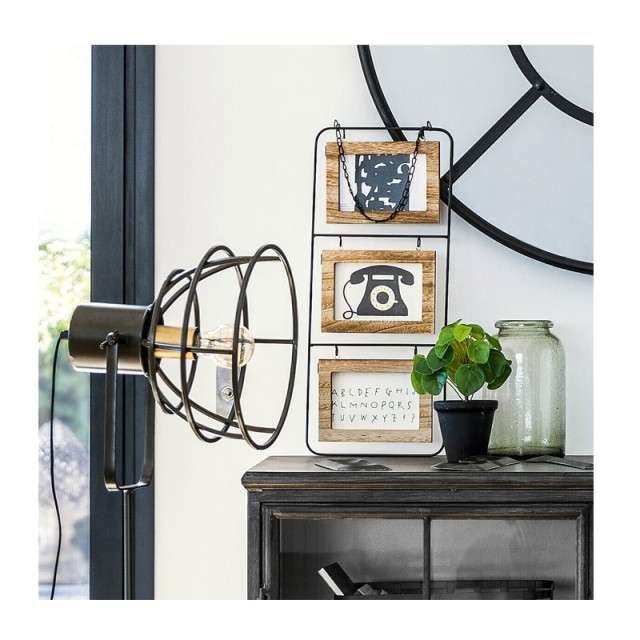 Ξύλινη Κορνίζα Τοίχου 3 Θέσεων 2 Όψεων 22 x 1 x 52 cm Atmosphera 162258