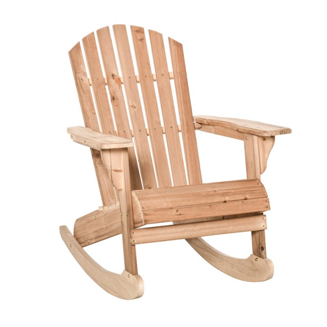 Ξύλινη Κουνιστή Πολυθρόνα Κήπου 77 x 94 x 97 cm Outsunny 84B-528