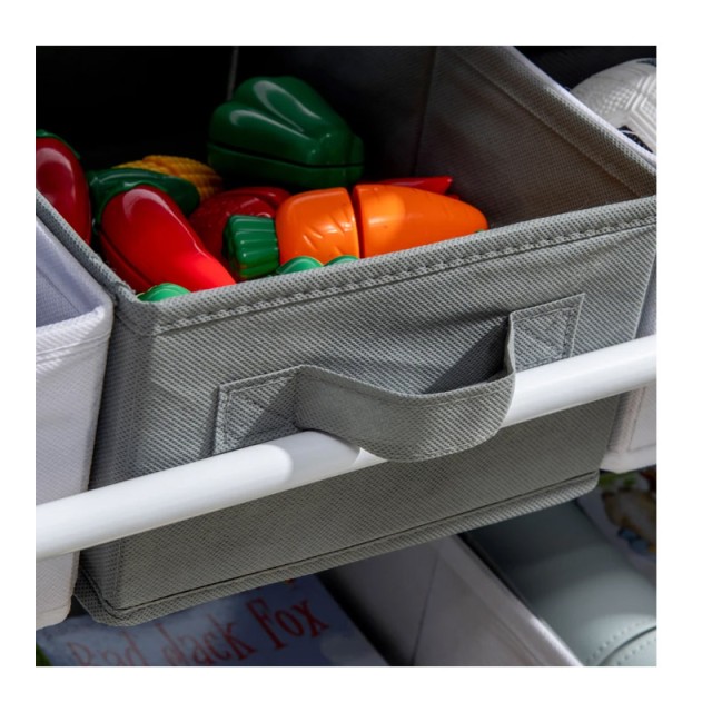 Ξύλινη Παιδική Ραφιέρα με 9 Υφασμάτινα Καλάθια Αποθήκευσης 63 x 30 ... Ξύλινη Παιδική Ραφιέρα με 9 Υφασμάτινα Καλάθια Αποθήκευσης 63 x 30 ...