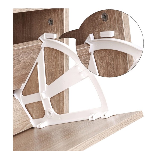 Ξύλινη Παπουτσοθήκη 60 x 24 x 120 cm Χρώματος Καφέ Ανοιχτό VASAGLE LBC03NL