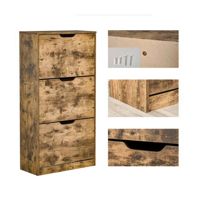 Ξύλινη Παπουτσοθήκη 62.5 x 26 x 117.5 cm HOMCOM 837-157