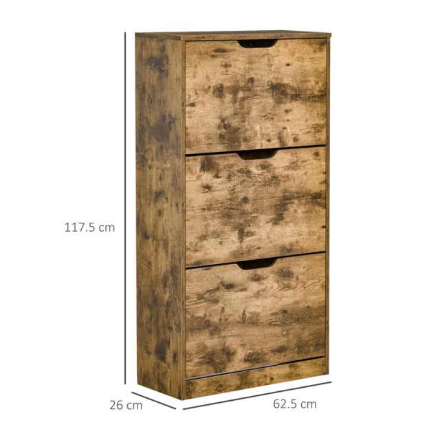 Ξύλινη Παπουτσοθήκη 62.5 x 26 x 117.5 cm HOMCOM 837-157