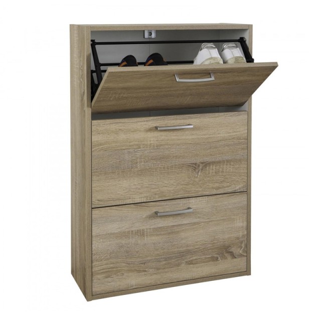Ξύλινη Παπουτσοθήκη 63 x 24 x 125 cm MWS17064-OAK