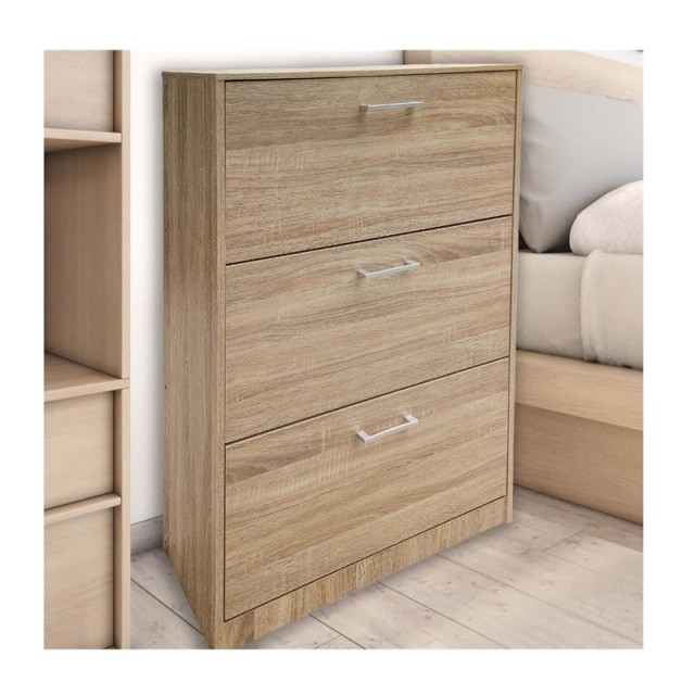 Ξύλινη Παπουτσοθήκη 63 x 24 x 125 cm MWS17064-OAK