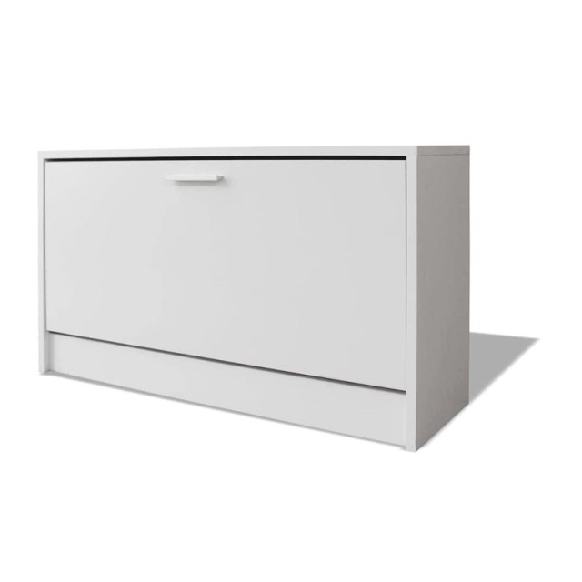Ξύλινη Παπουτσοθήκη με 1 Διαμέρισμα 80 x 24 x 45 cm Χρώματος Λευκό ...