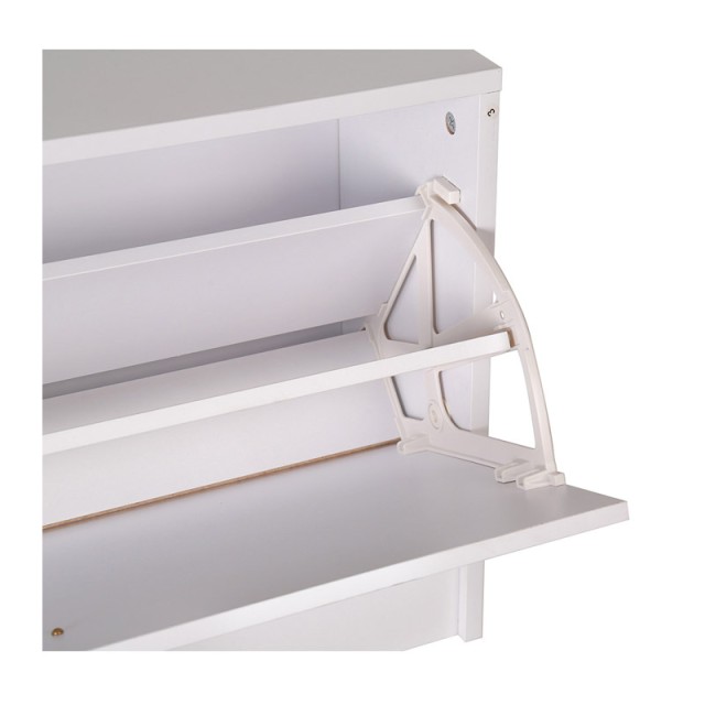 Ξύλινη Παπουτσοθήκη με 1 Διαμέρισμα 80 x 24 x 45 cm Χρώματος Λευκό ...