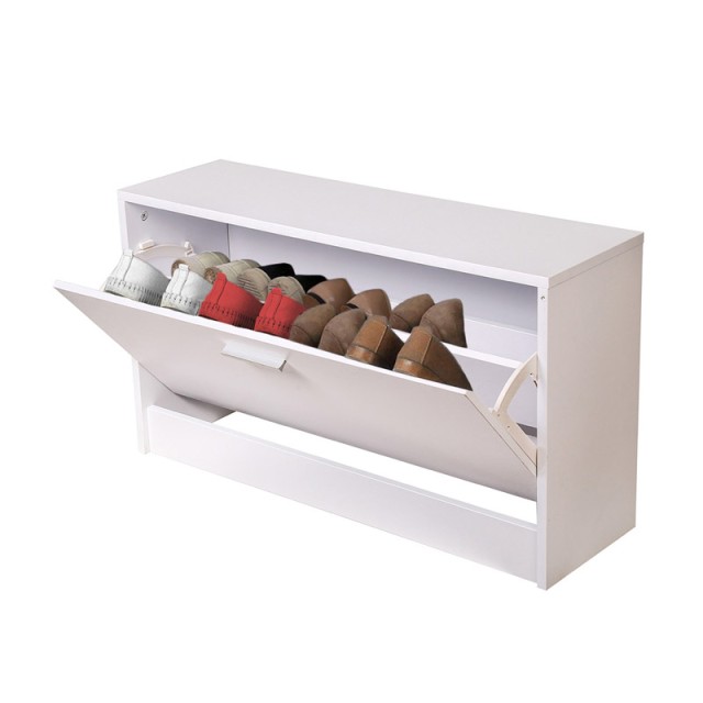 Ξύλινη Παπουτσοθήκη με 1 Διαμέρισμα 80 x 24 x 45 cm Χρώματος Λευκό ...