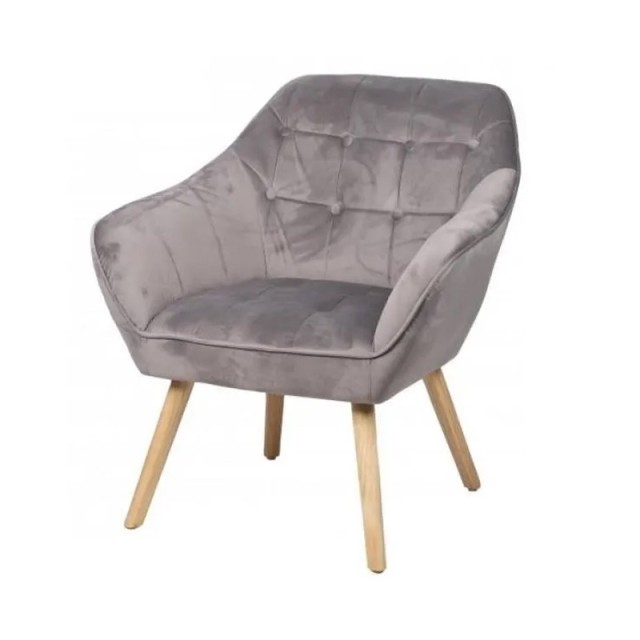 Wooden Armchair 74 x 70 x 85 cm Color Gray Urban Living 152048