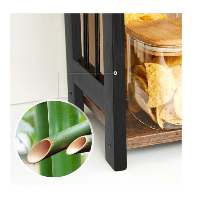 Ξύλινη Ραφιέρα από Μπαμπού με 3 Ράφια 41 x 18 x 53 cm Songmics OFS0...