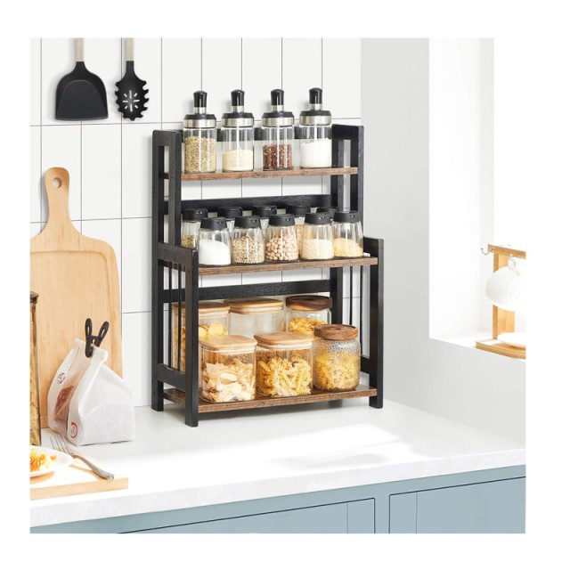 Ξύλινη Ραφιέρα από Μπαμπού με 3 Ράφια 41 x 18 x 53 cm Songmics OFS047B01