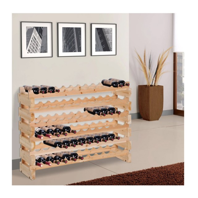 Ξύλινη Ραφιέρα Κρασιών για 72 Μπουκάλια 114 x 28 x 80 cm HOMCOM 05-...