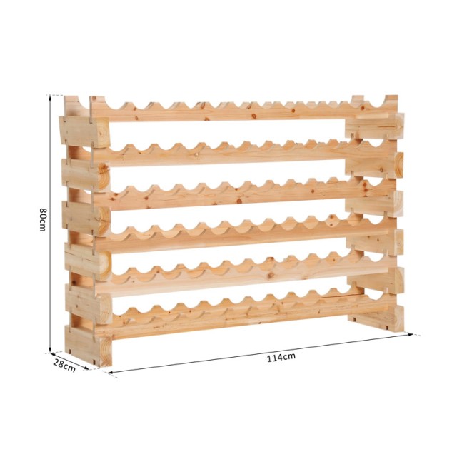 Ξύλινη Ραφιέρα Κρασιών για 72 Μπουκάλια 114 x 28 x 80 cm HOMCOM 05-... Ξύλινη Ραφιέρα Κρασιών για 72 Μπουκάλια 114 x 28 x 80 cm HOMCOM 05-...