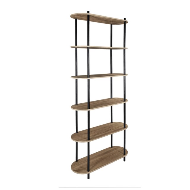 Ξύλινη Ραφιέρα με 6 Ράφια 80 x 30 x 181 cm Home Deco Factory HD0076