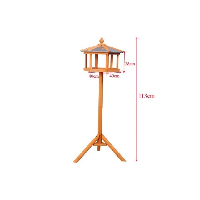 Ξύλινη Ταΐστρα Πουλιών με Βάση 113 cm PawHut D3-0006