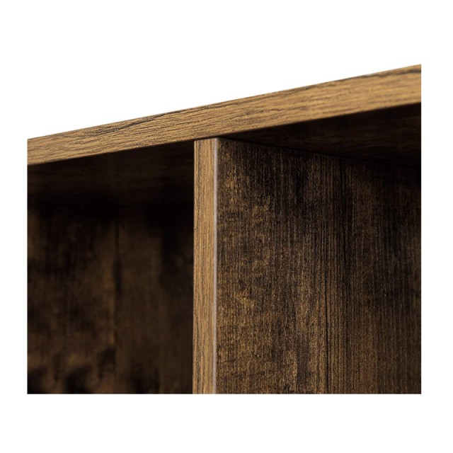 Ξύλινη Βιβλιοθήκη με 10 Ράφια 129.5 x 29 x 129.5 cm Χρώματος Σκούρο Καφέ VASAGLE LBC10BX