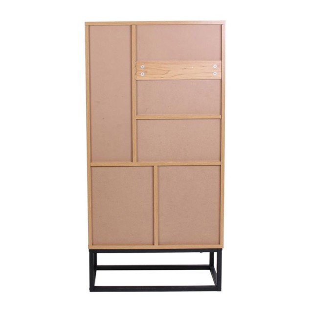 Ξύλινη Βιβλιοθήκη με Μεταλλική Βάση 60 x 29 x 120 cm Home Deco Factory HD6625