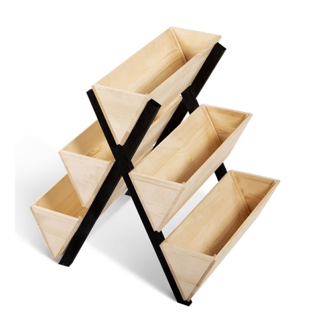 Ξύλινη Ζαρντινιέρα με 5 Διαμερίσματα 75 x 60 x 75 cm Cinco Jardikt ...