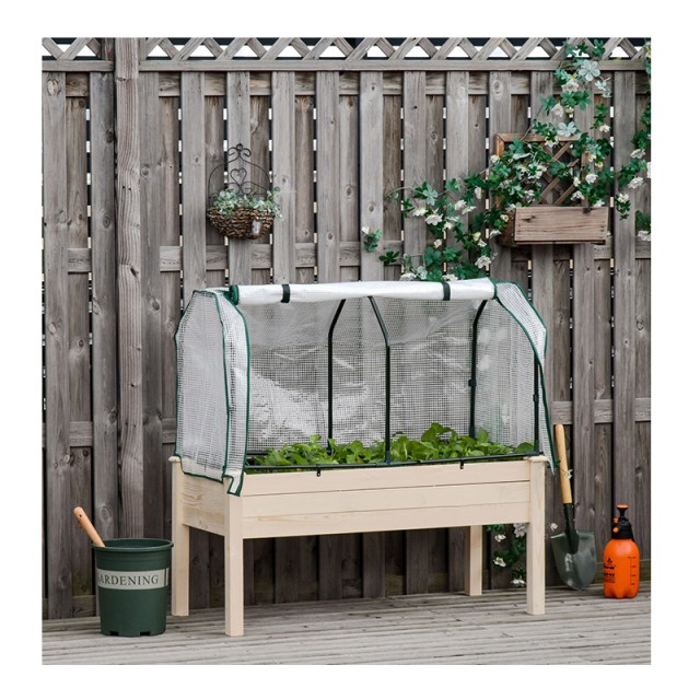 Ξύλινη Ζαρντινιέρα - Θερμοκήπιο 121 x 55 x 117 cm Outsunny 845-364