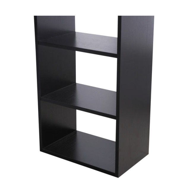 Ξύλινο Γραφείο με 3 Συρτάρια και 3 Ράφια 120 x 49 x 72 cm Χρώματος Μαύρο HOMCOM 836-068BK