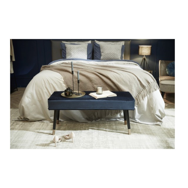 Ξύλινο Ταμπουρέ 101 x 42 x 45 cm Χρώματος Μπλε Lifa-Living 8719743325937