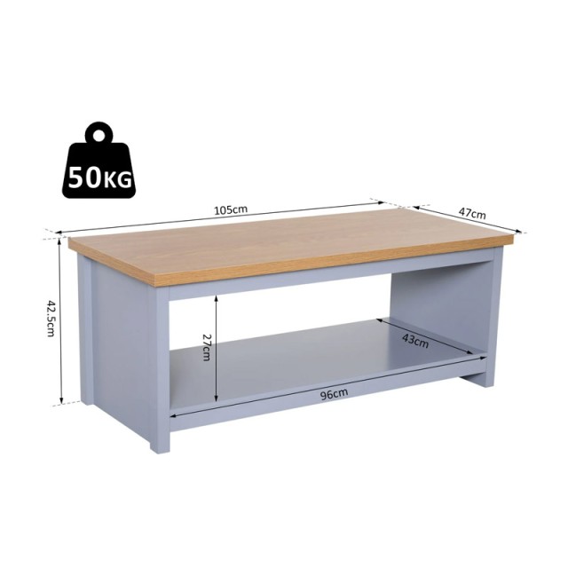 Ξύλινο Τραπέζι Σαλονιού 105 x 47 x 42.5 cm HOMCOM 833-715