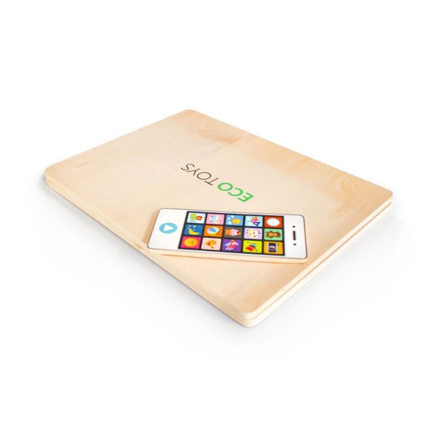 Ξύλινο Εκπαιδευτικό Παιδικό Μαγνητικό Laptop με Αξεσουάρ Χρώματος Κ...